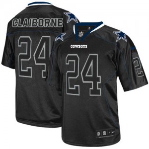 Hommes Nike Dallas Cowboys # 24 Morris Claiborne Élite Lights Out noir NFL Maillot Magasin