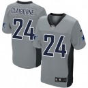 Men Nike Dallas Cowboys &24 Morris Claiborne Elite Grey Shadow NFL Jersey