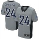 Men Nike Dallas Cowboys &24 Morris Claiborne Elite Grey Shadow NFL Jersey