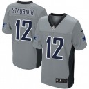 Men Nike Dallas Cowboys &12 Roger Staubach Elite Grey Shadow NFL Jersey