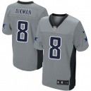 Men Nike Dallas Cowboys &8 Troy Aikman Elite Grey Shadow NFL Jersey