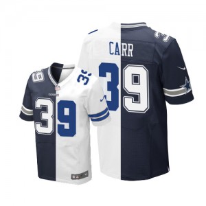 Hommes Nike Dallas Cowboys # 39 Brandon Carr Élite Team/route deux tonnes NFL Maillot Magasin