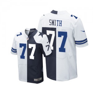 Hommes Nike Dallas Cowboys # 77 Tyron Smith élite route/Throwback deux tonnes NFL Maillot Magasin Hommes Nike Dallas Cowboys # 77 Tyron Smith élite route/Throwback deux tonnes NFL Maillot Magasin
