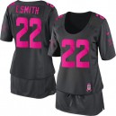 Women Nike Dallas Cowboys &22 Emmitt Smith Elite Dark Grey Breast Cancer Awareness NFL Jersey