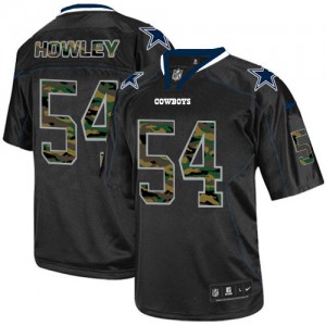 Hommes Nike Dallas Cowboys # 54 Chuck Howley Élite noire Camo Fashion NFL Maillot Magasin