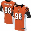 Men Nike Cincinnati Bengals &98 Brandon Thompson Elite Orange Alternate NFL Jersey