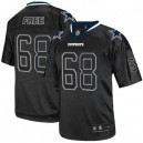 Men Nike Dallas Cowboys &68 Doug Free Elite Lights Out Black NFL Jersey