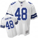 Reebok Dallas Cowboys &48 Daryl Johnston Replica White Legend Throwback NFL Jersey