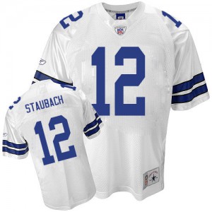 Reebok Dallas Cowboys # 12 Roger Staubach premier ministre EQT blanc légende Throwback NFL Maillot Magasin Reebok Dallas Cowboys # 12 Roger Staubach premier ministre EQT blanc légende Throwback NFL Maillot Magasin