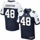 Men Nike Dallas Cowboys &48 Daryl Johnston Elite Navy Blue Throwback Alternate NFL Jersey
