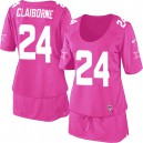 Women Nike Dallas Cowboys &24 Morris Claiborne Elite Pink Breast Cancer Awareness NFL Jersey