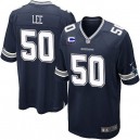 Youth Nike Dallas Cowboys &50 Sean Lee Elite Navy Blue Team Color C Patch NFL Jersey