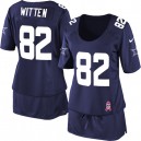 Women Nike Dallas Cowboys &82 Jason Witten Elite Navy Blue Breast Cancer Awareness NFL Jersey