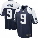 Youth Nike Dallas Cowboys &9 Tony Romo Elite Navy Blue Throwback Alternate C Patch NFL Jersey