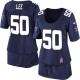 Women Nike Dallas Cowboys &50 Sean Lee Elite Navy Blue Breast Cancer Awareness NFL Jersey