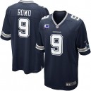 Youth Nike Dallas Cowboys &9 Tony Romo Elite Navy Blue Team Color C Patch NFL Jersey