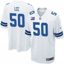 Youth Nike Dallas Cowboys &50 Sean Lee Elite White C Patch NFL Jersey