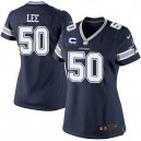 Women Nike Dallas Cowboys &50 Sean Lee Elite Navy Blue Team Color C Patch NFL Jersey