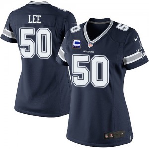 Femmes Nike Dallas Cowboys # Sean Lee Élite équipe bleu marine couleur 50C Patch NFL Maillot Magasin