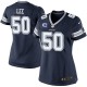 Women Nike Dallas Cowboys &50 Sean Lee Elite Navy Blue Team Color C Patch NFL Jersey