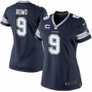 Women Nike Dallas Cowboys &9 Tony Romo Elite Navy Blue Team Color C Patch NFL Jersey
