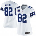 Women Nike Dallas Cowboys &82 Jason Witten Elite White C Patch NFL Jersey