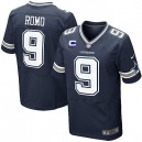Men Nike Dallas Cowboys &9 Tony Romo Elite Navy Blue Team Color C Patch NFL Jersey