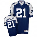 Reebok Dallas Cowboys &21 Deion Sanders Blue Thanksgiving Authentic Throwback NFL Jersey