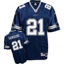 Reebok Dallas Cowboys &21 Deion Sanders Blue Team Color Replica Throwback NFL Jersey