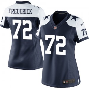 Femmes Nike Dallas Cowboys # 72 Travis Frederick Élite bleu marine Throwback alternent NFL Maillot Magasin