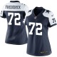 Women Nike Dallas Cowboys &72 Travis Frederick Elite Navy Blue Throwback Alternate NFL Jersey