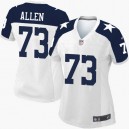 Women Nike Dallas Cowboys &73 Larry Allen Elite White Throwback Alternate NFL Jersey