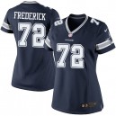 Women Nike Dallas Cowboys &72 Travis Frederick Elite Navy Blue Team Color NFL Jersey