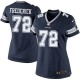 Women Nike Dallas Cowboys &72 Travis Frederick Elite Navy Blue Team Color NFL Jersey