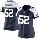 Women Nike Dallas Cowboys &52 Justin Durant Elite Navy Blue Throwback Alternate NFL Jersey