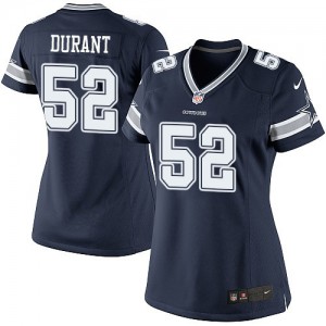 Femmes Nike Dallas Cowboys # 52 Justin Durant élite bleu marine équipe NFL Maillot Magasin de couleur