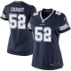 Women Nike Dallas Cowboys &52 Justin Durant Elite Navy Blue Team Color NFL Jersey
