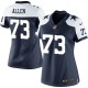 Women Nike Dallas Cowboys &73 Larry Allen Elite Navy Blue Throwback Alternate NFL Jersey
