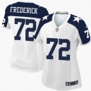 Women Nike Dallas Cowboys &72 Travis Frederick Elite White Throwback Alternate NFL Jersey