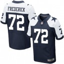 Men Nike Dallas Cowboys &72 Travis Frederick Elite Navy Blue Throwback Alternate NFL Jersey