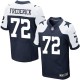 Men Nike Dallas Cowboys &72 Travis Frederick Elite Navy Blue Throwback Alternate NFL Jersey