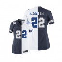 Women Nike Dallas Cowboys &22 Emmitt Smith Elite Team/Road Two Tone NFL Jersey
