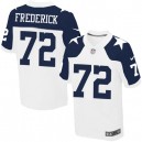 Men Nike Dallas Cowboys &72 Travis Frederick Elite White Throwback Alternate NFL Jersey