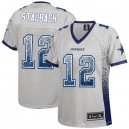Women Nike Dallas Cowboys &12 Roger Staubach Elite Grey Drift Fashion NFL Jersey