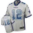 Men Nike Dallas Cowboys &12 Roger Staubach Elite Grey Drift Fashion NFL Jersey