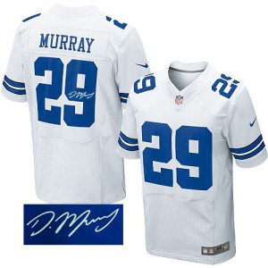 Hommes Nike Dallas Cowboys # 29 DeMarco Murray Élite Blanc dédicacée NFL Maillot Magasin