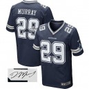 Men Nike Dallas Cowboys &29 DeMarco Murray Elite Navy Blue Team Color Autographed NFL Jersey