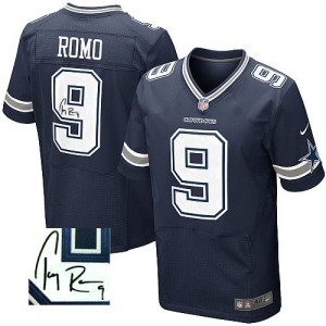 Hommes Nike Dallas Cowboys # 9 Tony Romo Élite équipe bleu marine couleur dédicacée NFL Maillot Magasin Hommes Nike Dallas Cowboys # 9 Tony Romo Élite équipe bleu marine couleur dédicacée NFL Maillot Magasin