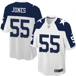 Jeunes Cowboys de Dallas Nike # 55 Edgar Jones élite blanche Throwback alternent NFL Maillot Magasin