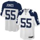 Youth Nike Dallas Cowboys &55 Edgar Jones Elite White Throwback Alternate NFL Jersey